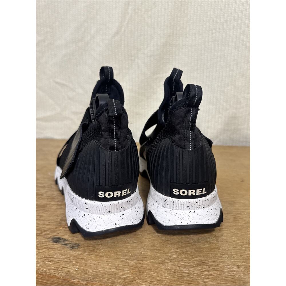 Sorel Kinetic Lite Strap Sneakers Women’s Size 10 Black White Comfort Shoes - Picture 3 of 11